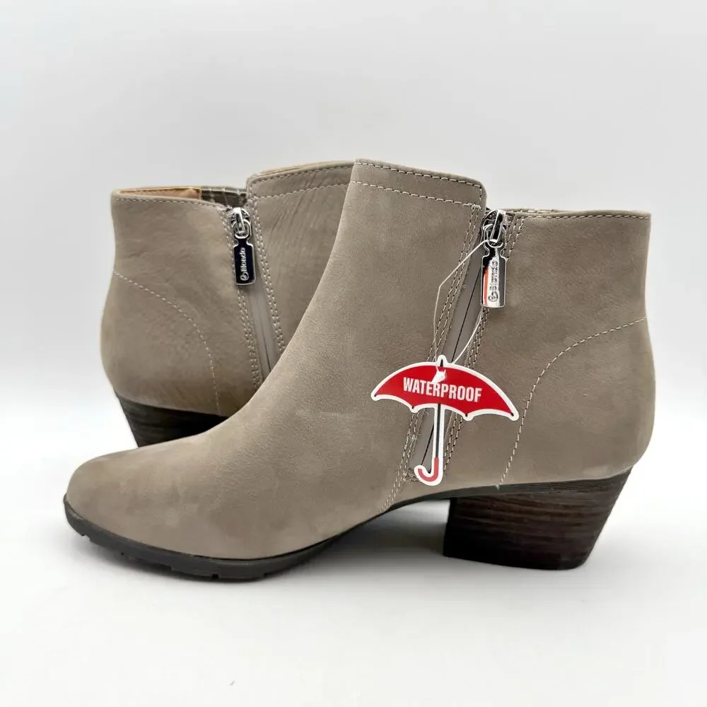 Blondo Womens Valli 2.0 Ankle Booties SIZE 8 M Taupe Grey Nubuck Leather NIB